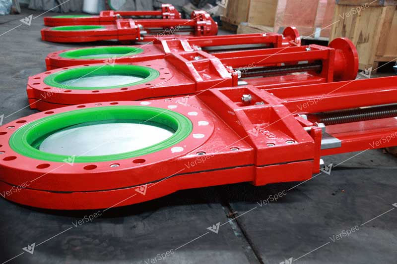 pu lined knife gate valve